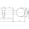 Цилиндровый механизм с вертушкой KALE KILIT 164 SM/70 (30+10+30) mm упк.БЛИСТЕР латунь 5 кл.