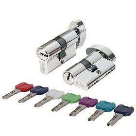 Цилиндровый механизм PUNTO MaxPro7002Knob52mm(21+10+21) CP хром 7key с вертушкой