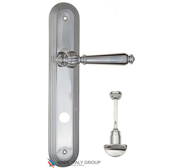 Дверная ручка на планке Fratelli Cattini MARANI WC-2 PL288-CR полированный хром