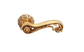 Ручка дверная CLASS 1115 Jade NEW 60 mm Золото 24К/коричневый