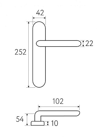 Дверная ручка на планке Fratelli Cattini NAPOLI CYL PL02-NM матовый черный