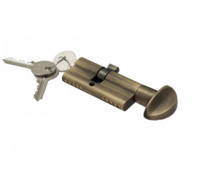 Цилиндровый механизм ключ-вертушка Venezia 25/10/35 матовая бронза