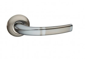 Ручка дверная PALIDORE A-134 HH/PC Белый никель/Полированный хром