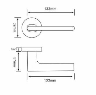 Ручка дверная RUCETTI RAP 31 SLIM-R SC матовый хром