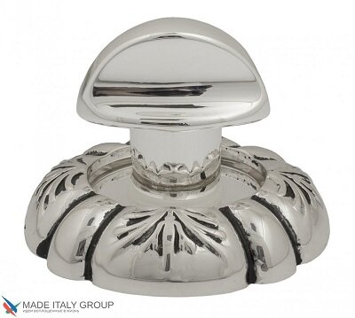 Завертка сантехническая Venezia WC-2 D5 натуральное серебро + черный