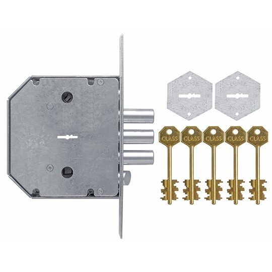 Замок врезной сувальдный с задвижкой и защёлкой КЛАСС GS-SМ 012 правый 5 кл