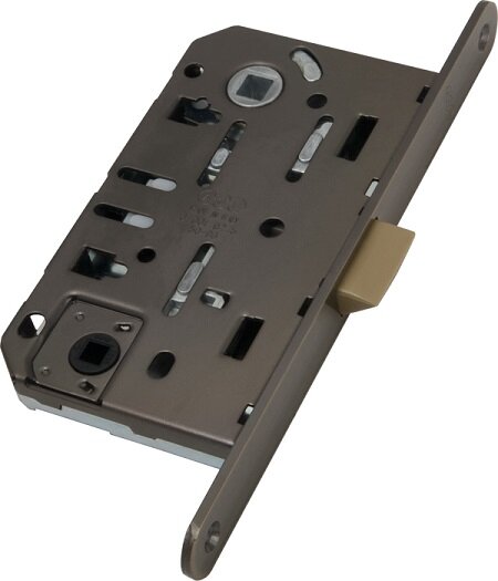 Замок межкомнатный WC AGB MEDIANA EVOLUTION B01102.50.12.567 с ответной планкой B01000.13 античная бронза