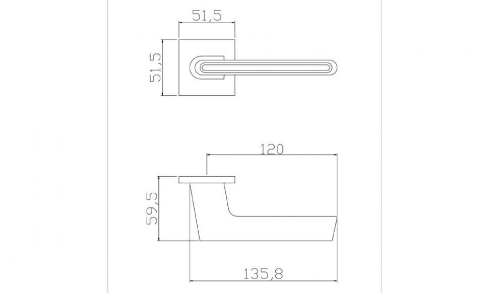 Ручка дверная ADDEN BAU RIVER S-530 BLACK черный