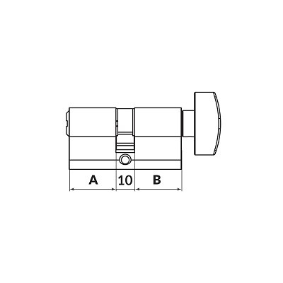 Цилиндровый механизм PUNTO MaxPro7002Knob52mm(21+10+21) GR графит 7key с вертушкой
