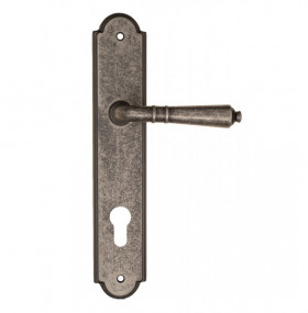 Дверная ручка на планке Fratelli Cattini TOSCANA CYL PL257-IA античное серебро