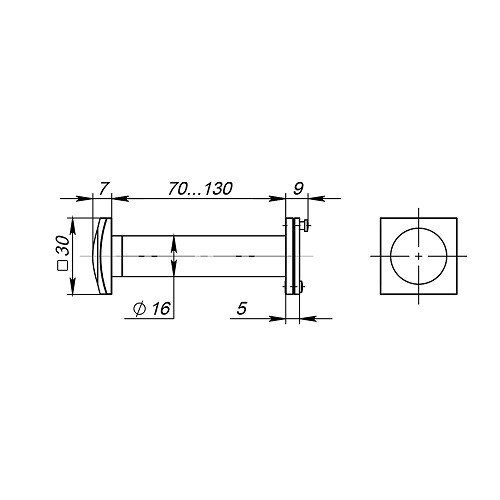 Глазок дверной FUARO DV-Q 4/130-70/Z ABG-6 зелёная бронза