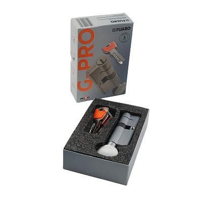 Цилиндровый механизм FUARO G-PRO5002 Knob 110 (50+10+50) SSC сатинированный хром 5Key