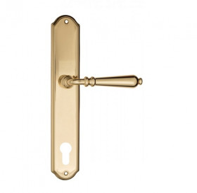 Дверная ручка на планке Fratelli Cattini NAPOLI CYL PL02-OLV полированная латунь