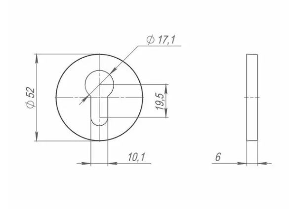 Накладки на цилиндр RUCETTI RAP KH SLIM-R BL черный
