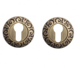 Накладка дверная под цилиндр Venezia CYL-1 D4 матовая бронза