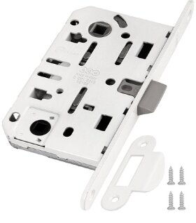 Замок межкомнатный WC AGB MEDIANA EVOLUTION B01102.50.91.567 с ответной планкой B01000.13 белый