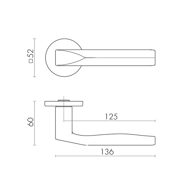 Ручка дверная FUARO K.SLR52.PRIZMA SSG-39 сатинированное золото