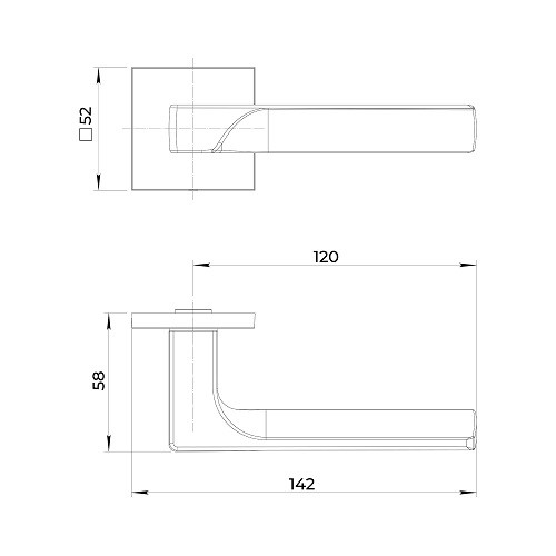 Ручка дверная AJAX K.JS51.ALETTO SSG-39 сатинированное золото