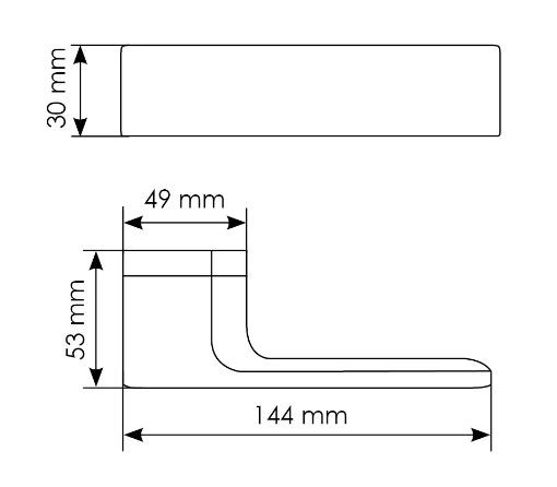 Ручка дверная MORELLI LUXURY SHUTTLE ANT на мини-розетке антрацит