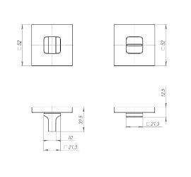 Завертка сантехническая AJAX BK6.K.JS51 (BK6 JS) CP-8 хром