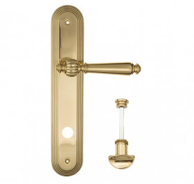 Дверная ручка на планке Fratelli Cattini MARANI WC-2 PL288-OLV полированная латунь