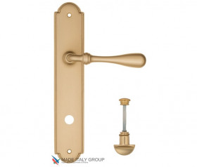 Дверная ручка на планке Fratelli Cattini RETRO WC-2 PL257-BS матовая латунь