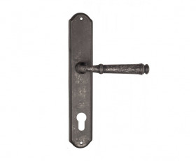 Дверная ручка на планке Fratelli Cattini FARFALLA CYL PL02-IA античное серебро