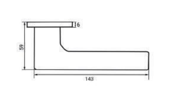 Ручка дверная RENZ INDH 322-03 slim MSN Латина никель супер матовый