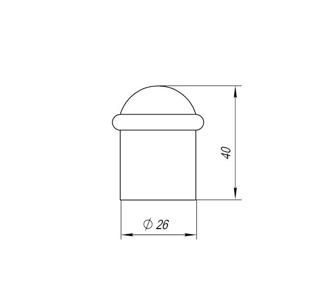 Ограничитель напольный PUNTO DS PF-40 bl-24 черный
