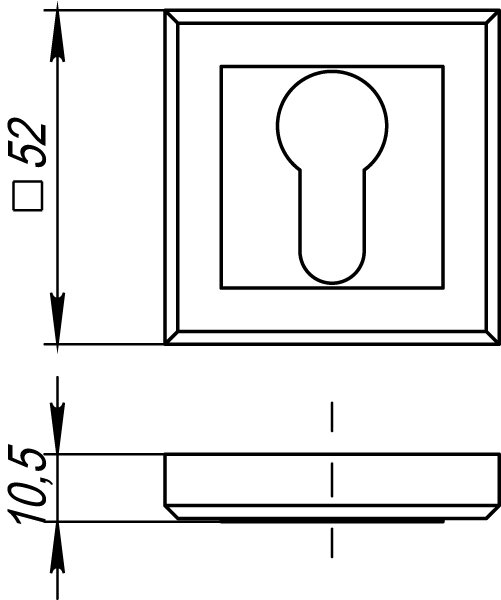 Накладка под цилиндр PUNTO ET QL CF-17 кофе