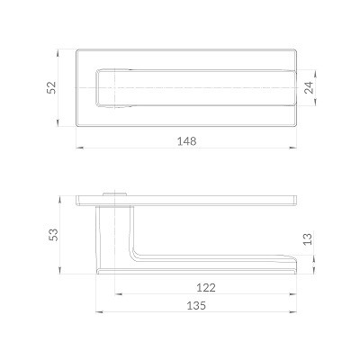 Ручка дверная PUNTO K.EST.Q52.MEGA XL SN-3 матовый никель