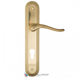 Дверная ручка на планке Fratelli Cattini LAVERA CYL PL288-OLV полированная латунь