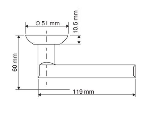 Ручка дверная RENZ INDH 18-08 SN Бруно никель матовый
