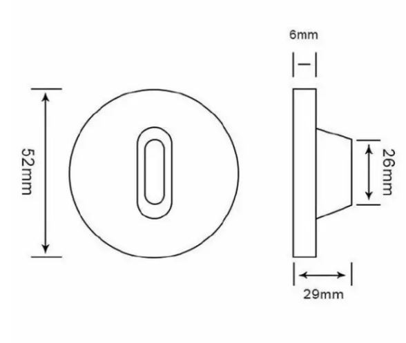 Завертка сантехническая RUCETTI RAP WC SLIM-R BL черный