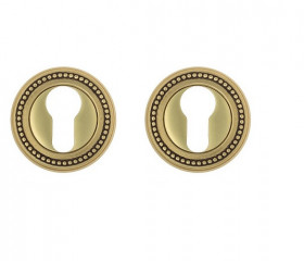 Накладка дверная под цилиндр Venezia CYL-1 D3 французское золото + коричневый