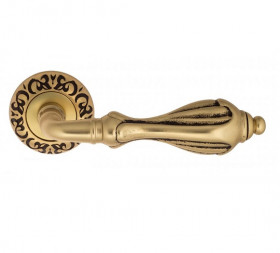 Ручка дверная Venezia ANAFESTO D4 французское золото + коричневый
