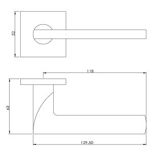 Ручка дверная BUSSARE FOGO A-47-40 BLACK Черный