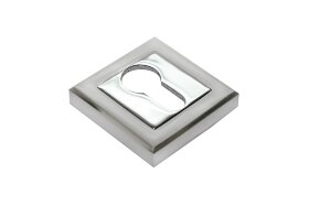 Накладки на цилиндр RUCETTI RAP KH-S SN/CP белый никель/полированный хром