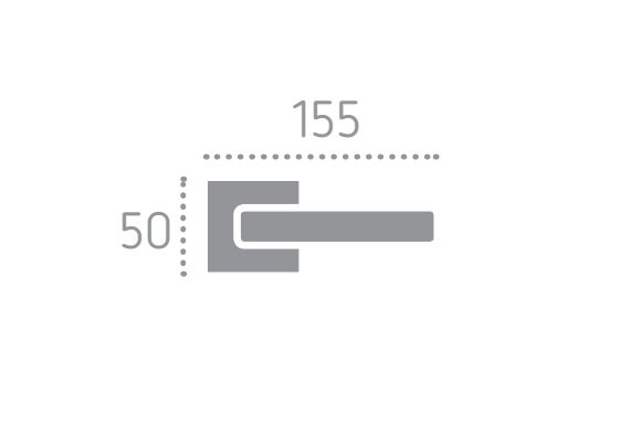 Ручка дверная FADEX FORME 219 ELETTRA Матовый хром FIXA