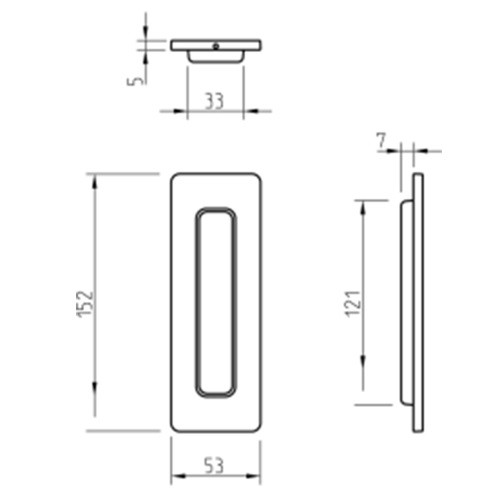 Ручка на раздвижные двери Tupai 4181 5S -153 черный
