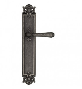 Дверная ручка на планке Venezia CALLISTO PL97 античное серебро