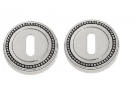 Накладка под ключ буратино Venezia KEY-1 D3 натуральное серебро + черный (2шт.)