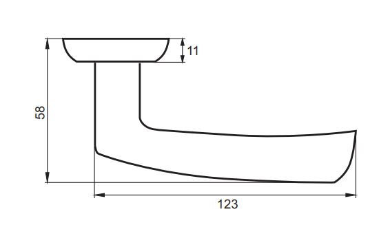 Ручка дверная PUERTO INAL 506-08 SN Брускетта никель матовый
