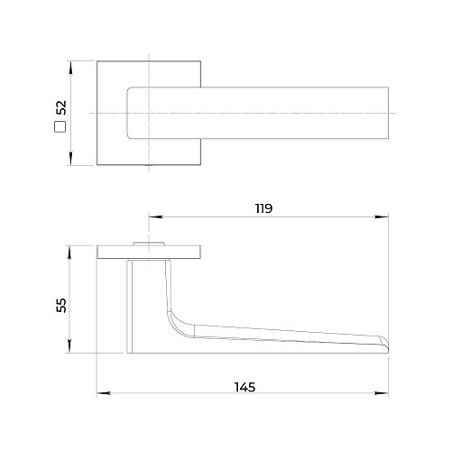 Ручка дверная AJAX K.JS51.BOND CP-8 хром