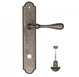 Дверная ручка на планке Fratelli Cattini RETRO WC-2 PL257-IA античное серебро