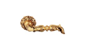 Ручка дверная CLASS 1105 Jumana NEW 60 mm Золото 24К/коричневый/S