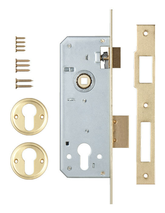 Корпус врезного замка с защёлкой KALE KILIT 152/R 35 mm w/b латунь