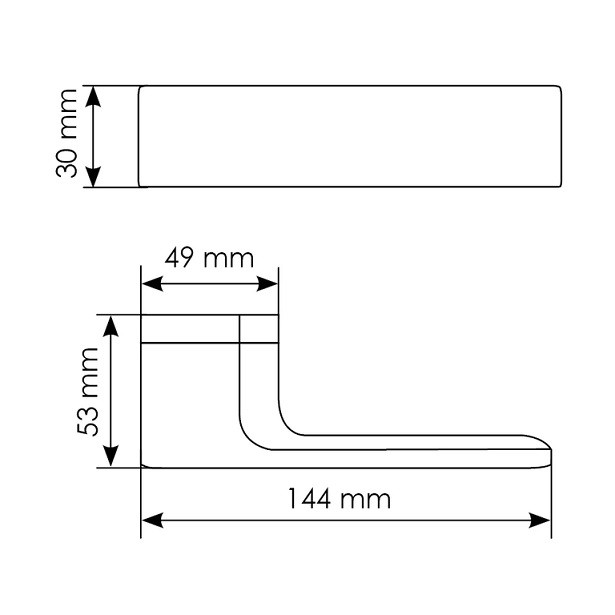 Ручка дверная MORELLI LUXURY SHUTTLE CAFFE на мини-розетке Кофе