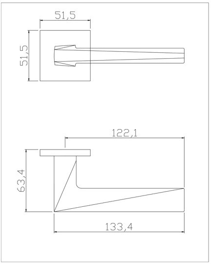 Ручка дверная ADDEN BAU SOLAR S-535 BLACK черный