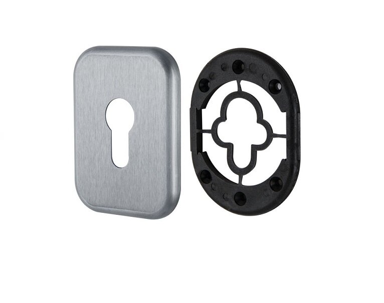 Накладка декоративная на цилиндр ARMADILLO ET-DEC SQ (ATC Protector 1) SC-14 Матовый хром